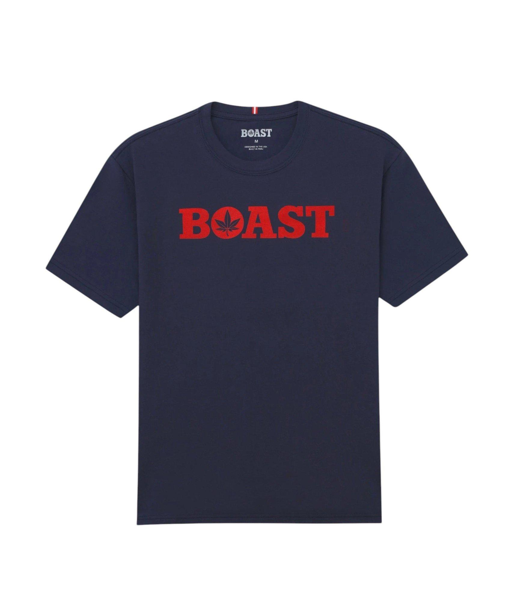Boast Men's Tee - Navy/Red - NAVY/RED